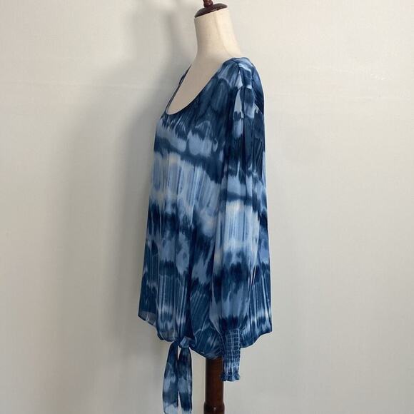 Calvin Klein Tie Dye Blouse Women's 3X Blue - Picture 6 of 14